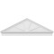 Ekena Millwork Peaked Cap 4 Spoke Architectural PVC Combination Pediment, 68"W x 23-7/8"H x 2-3/4"P (Pitch 6/12) PEDPC068X240PKC04 - alternate 3